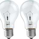 100 Watt Clear Incandescent Light Bulb, A19 Incandescent Bulb Light Bulb, 110-130V,2700K Soft White Dimmable, E26 Medium Base - 2 Count