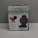 Baker's Friend Waffle Cone Maker Machine with Browning Control, Nonstick Waffle Bowl Maker, 7.5 Ice Cream Cone Maker, Thin Waffle Maker Crispy, Aqua