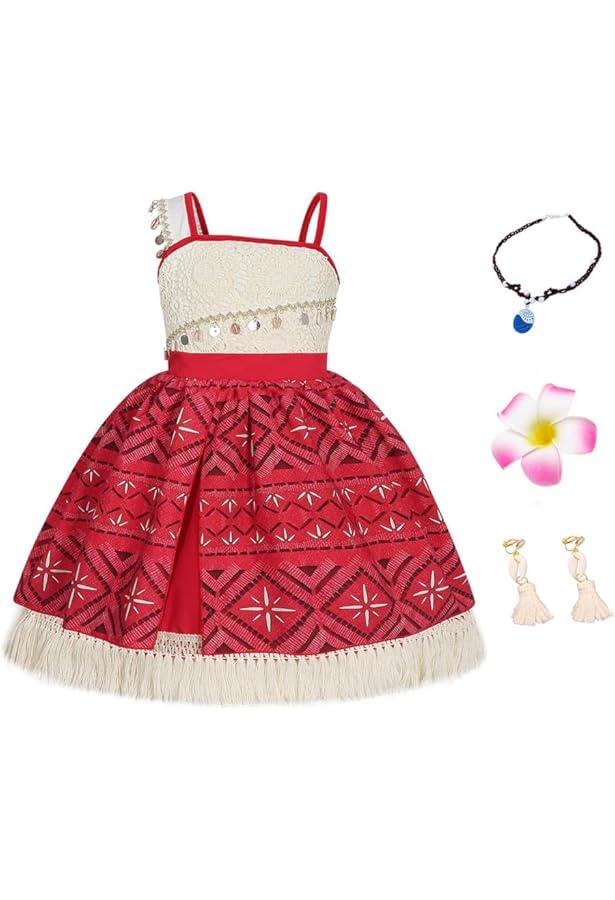 OFIHIDO Princess Costume for Girls,Princess Dress for Kids with Accessories,Halloween Costume for Girls Kids Dress Up 120