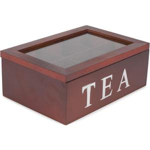 Mark Feldstein and Associates Window Display Wooden Tea Chest 6 Compartment