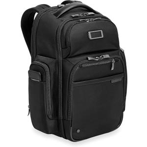 Briggs & Riley Medium Cargo Backpack for Women & Men - Laptop Backpack, For Work & Travel, Lightweight & Durable, Padded Straps, Fits up to 15" Laptop - @work Collection, Black