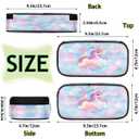 JXDXHCW Large Pencil Case Waterproof Leather Stationery Pen Bag Rainbow Mermaid Cute Pencil Pouch for Women Girls