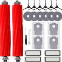 24 PCS Accessories Kit for Roborock Q revo Robot Vacuum Cleaner, Replacement Parts Compatible with Qrevo (Not for Qrevo S), 2 Main Brushes 6 Mop Cloths 4 Dust Bags 6 Side Brushes 4 Filters