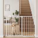 HOOEN Wide Baby Gates for Doorway Stairs Indoor Child Gate for Kid or Pet Dogs Walk Through Pressure Mounted Baby Gate 43.5-48 Inch Wide