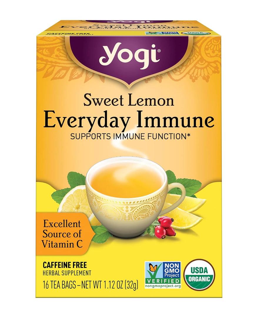 Yogi Tea, Tea Everyday Immune Sweet Lemon Organic, 16 Count (EXP 01/19/27)