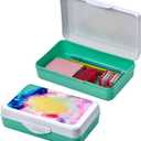 2 x It's Academic Pencil Box Kit, Includes Ruler & Sharpener, Durable Plastic, for School & Office Supplies, Watercolor Design
