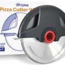 Pizza Cutter Wheel, 4.3" Large Pizza Slicer Wheel with Safety Blade Cover, Super Sharp Stainless Steel Pizza Wheel Slices Effortlessly, Easy Cleaning Pizza Cutters Dishwasher Safe, Gray