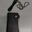 Genuine Leather Long Wallet for Men, Large Capacity Purse Clutch Bag Handbag Checkbook Cash Credit Cards Phone Holder (Chain wallet-Black)