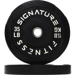 Signature Fitness 2-Inch Cast Iron Barbell Set, Including Multiple LBS Weight Plates and 6FT Barbell Set, Multiple
