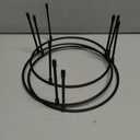 Set of 3 Black Metal Pizza Riser Stands - 8x8x4 Inch Round Pizza Tray Rack, Stackable Wire Display Stands for Buffet, Restaurant, Party & Home Use