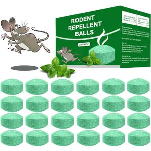 Mouse Rodent Repellent, 24 Pack Peppermint Oil to Repel Mice and Rats Works for Mice Repellent, Squirrels, Indoor/Outdoor Use, Safe for Homes & Pets