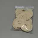 20 Pack Wooden Sewing Buttons, 2.36 Inch Round, 4 Holes, 60mm Large Size for Crafts, DIY Clothing, Bag Decoration, (Natural Wood)