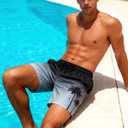 uideazone Mens Swim Trunks with Compression Liner Swimming Shorts 7 Inch Inseam Waterproof Quick Dry Beach Sport Shorts M-XXL (Black, XL)