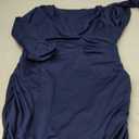 GOBLES Women's Sexy Long Sleeve V Neck Ruched Bodycon Mini Party Cocktail Dress Size 80
