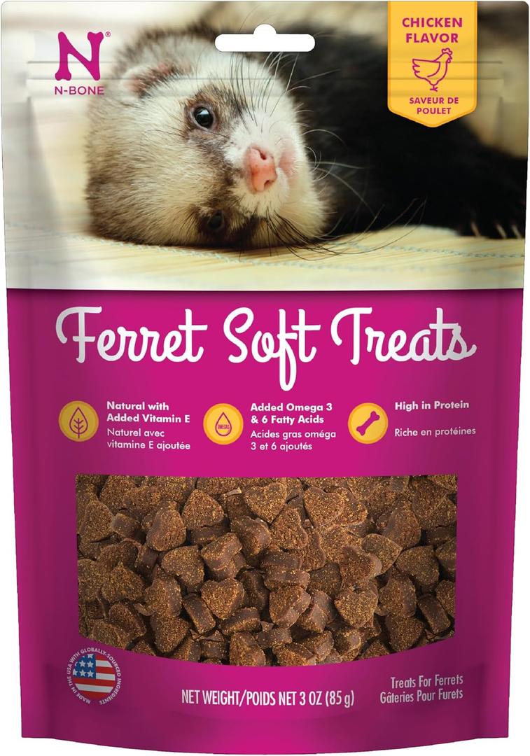 3 x N-Bone 1 Pouch Ferret Soft Treats Chicken Flavor, 3 Oz (EXP 10/19/27)