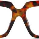 LJCZKA Oversized Square Blue Light Blocking Glasses for Women Men Computer Glasses Thick Frame Anti Eyestrain Headache