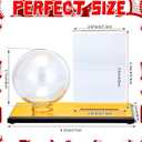 DoubleFill Acrylic Baseball Display Case for Ball and Cards Clear Ball Holder Ring Stand Set Centerpieces Protector Memorabilia Showcase(Golden,Small,Baseball)