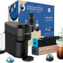 Nespresso Vertuo Pop+ Coffee and Espresso Machine by De’Longhi, Liquorice Black, Iced Coffee Pack with Travel Mug, Iced Coffee Capsules, Cold Brew Style capsules