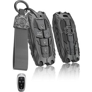 Heavy Car Key Case Protector Compatible with Hyundai 5/7 Buttons Smart Key