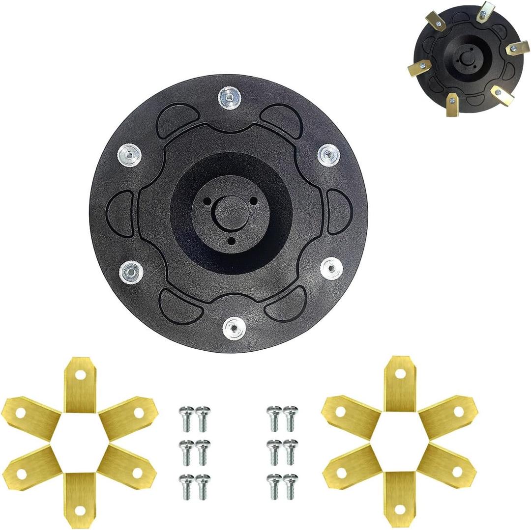Replacement Cutter Disc & Lawnmower Blade,6-Blade Disc Compatible with Segway Navimow Robot Lawn Mower i105N, i108N & i110N,Includes 1 Cutting Disc 12 Blades and 12 Screws