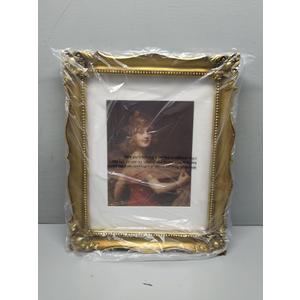 Vintage 8x10 Picture Frame with Embossed Flower, Ornate Gold Frame for 8x10 or 5x7 Photos with White Mat, Antique Photo Frame for Tabletop & Wall Hanging (Bronze)