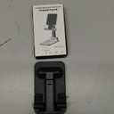 Universal Cellphone Stand Holder Foldable & Height Adjustable with Silicone Mat, Black