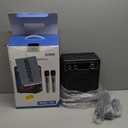 Karaoke Machine, Portable Bluetooth Karaoke Speaker with 2 Wireless Microphones, PA System for Adults Kids with LED Lights & Echo Adjustment, Supports TWS/TF/USB/AUX for Home Party