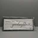 Surfapans Master Bedroom Above Bed Wall Decor 24"×10" Always Kiss Me Goodnight Sign Rustic Farmhouse Couples Over Bed Romantic Love Quotes Modern Large Wood Frame Horizontal Wall Hanging Art (Black