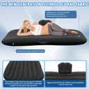 Onirii Inflatable Car Air Mattress Back Seat Bed with Air Pump,55" (L) x 35" (W) Portable Thickened Car Travel Camping Sleeping Air Mattress Blow Up Bed for Mid-Size,Full-Size Car SUV