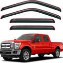 in-Channel Window Rain Guards for 1999-2016 Ford F250 F350 F450 F550 Super Duty SuperCrew Cab, Window Visors Vent Guard Shades Deflectors, 4-Fullsize-Door