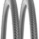 2-PCS 24x1.0/25-540 Gumwall Folding Sports Wheelchair Tires 60TPI Non-Scratch Compound with 1.2MM Antipuncture Protection Compatible with 24 x 1.0 24x1 Wheelchair Tires