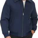 Dockers Men's Micro Twill Golf Bomber Jacket (Standard and Big & Tall) (Navy Filled), S 