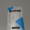 NITITOP Compatible with iPhone 13 Case Cute Clear Durable Ribbon Bowknot Pattern for Girls Women Soft TPU Transparent Full Camera Lens Shockproof Protective Phone Cover - White