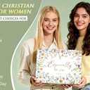 Christian Gifts for Christians Women Faith, Religious Inspirational Easter Gifts for Catholic Women, Spiritual Easter Basket Birthday Gift Set for Her Mom Sister Friend Grandma Wife w/ Canvas Tote Bag