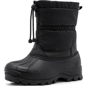 Men's Winter Snow Boots Waterproof Warm Outdoor Lightweight Non Slip Cold Weather Shoes (11 US, Black)