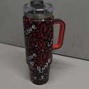 Meoky 40 oz Tumbler with Handle and Straw, Insulated Tumbler with Lid and Straw, Stainless Steel Travel Mug, Keeps Cold for 34 Hours, 100% Leak Proof, Fits in Car Cup Holder (Romance)