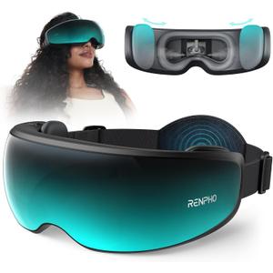 RENPHO Eye Massager with Mist & Temple Massage, Birthday Gifts for Women Men Mom Her,FSA Eligible HSA Temple Massager for Migraines,Head Circumferences 21.7in to 27.5in Eyeris Caligo