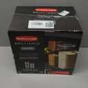 Rubbermaid Brilliance Plastic Food Storage Pantry Baking Set, 3 Containers with Lids (6 Pieces Total), BPA-Free, Clear