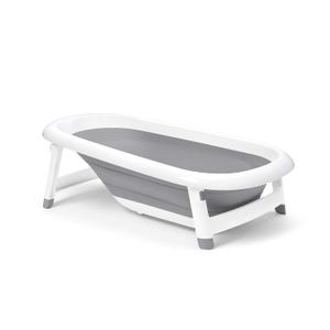 OXO TOT Splash & Store Bathtub | Baby Bathtub | Newborn Baby Essentials | for Keeping Bathtime Secure & Tidy | 0-18 Months | Tub Folds Flat for Compact Storage
