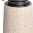 Liquid Soap Dispenser with Easy-to-Press Pump, 10 oz Refillable Hand Soap Dispenser with Extended Spout for Bathroom Kitchen Dish Lotion, Modern Stone Texture (Beige)