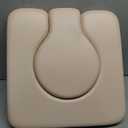 PU Commode Seat Cushion with Sponge Padded,C Shape Waterproof Soft Pad,Suitable for Bedside Commode Chairs,Raised Toilet Seats(Beige)