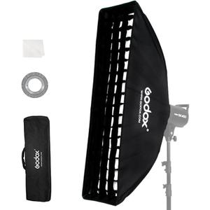 Godox FW22x90CM / 9"x36" Bowens Mount Strip Honeycomb Grid Softbox,Portable Soft Box with Bowens Mount Speedring,Softbox with Grid for Studio Strobe Speedlite Flash Portrait Product Photography