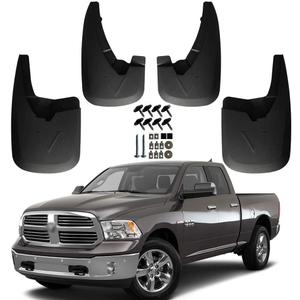 RMOURTEKK Mud Flaps Compatible with Dodge Ram 2009-2018 1500 2500 3500 & 2019-2024 Ram 1500 Classic Without OEM Fender Flares Custom Front and Rear Mud Guard Set（4pcs-Set）