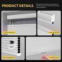 UNISHADES Top Down Bottom Up Cellular Shades Cordless Honeycomb Blinds for Indoor Windows, for Windows Size (30" W × 48" H) Colour (White - Blackout)