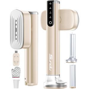 Travel Steamer for Clothes,Sundu Portable Handheld Garment Steamer,15s Fast Heat-up,2 Water Tanks (180 ml&100 ml),Steamer Ironing Gloves,45 Minutes of Continuous Ironing for Home,Travel(Pale Gold)