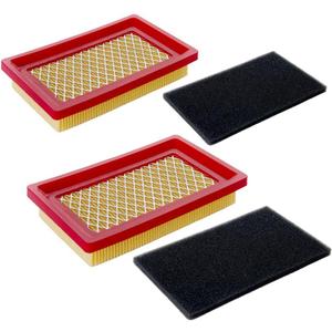HOODELL 2 Pack 951-10298 Air Filter + Pre Cleaner for MTD Cub Cadet SC100 951-14632, Kohler 14 083 01-S, 5-5/8 3-1/2 inch Push Lawn Mower Air Filter