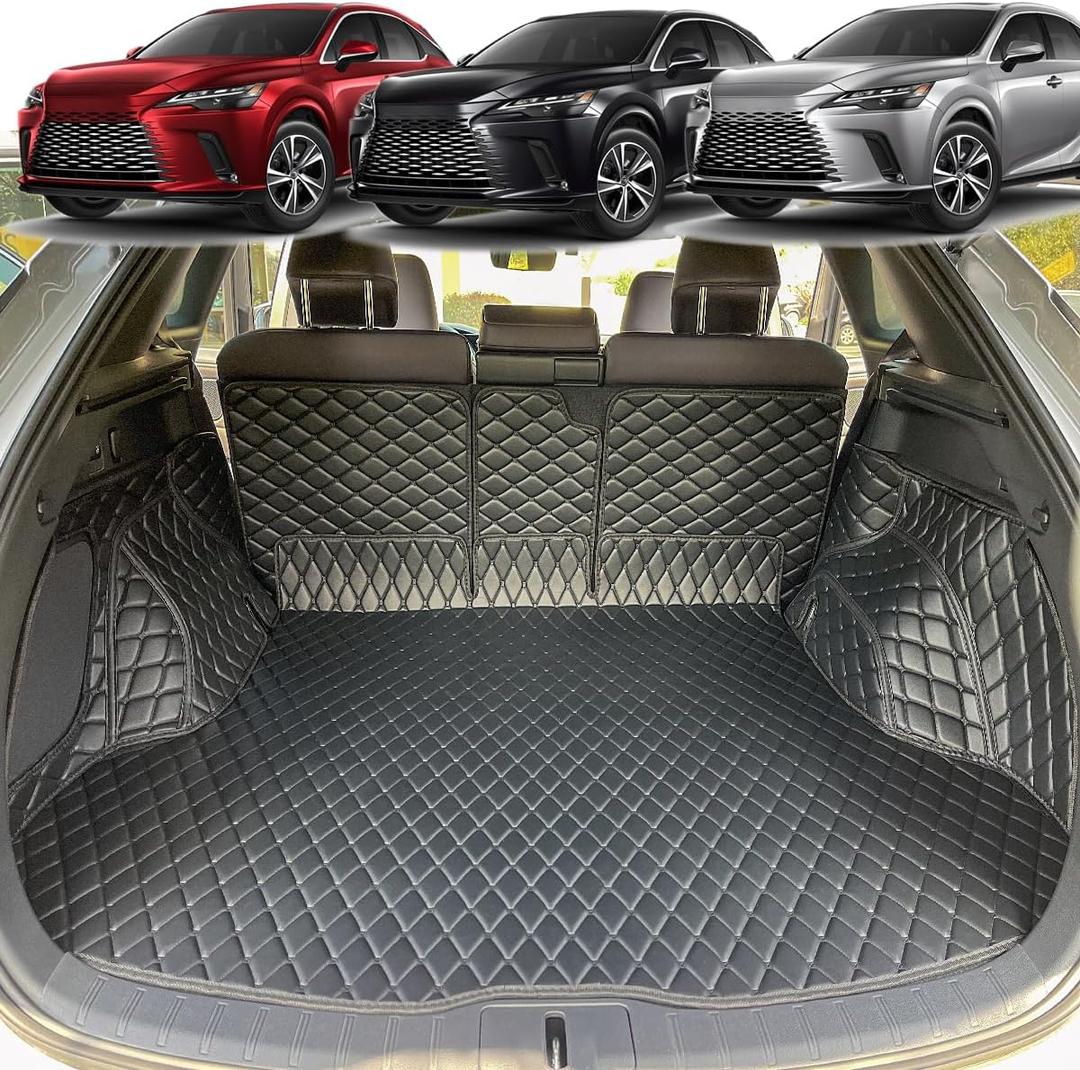 Cargo Mat for 2023-2026 Lexus RX350 RX350H RX450H RX500H Trunk Mat and Rear Backrest Mat Cargo Liners All Weather Anti-Slip