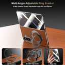 [One-Piece 3-in-1 Case for Samsung Galaxy Z Fold 7: Compatible with MagSafe, Built-in Hinge & Screen Protector, 360 Magnetic Ring Stand, Full-Body Protection Genuine Leather Cover, Brown