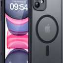 TOCOL Magnetic for iPhone 11 Case, Upgraded Full Camera Protection, Compatible with Magsafe, Military Grade Protection, Bumper for iPhone 11 6.1 Inch, (Black)