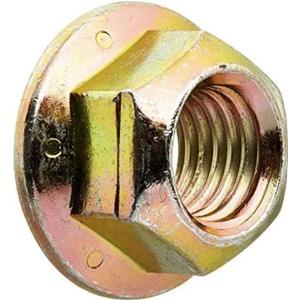 1/2"-13 (25 Pack) Grade 8 Prevailing Torque Hex Flange Lock Nut, Coarse Thread, Yellow Zinc by Makers Bolt